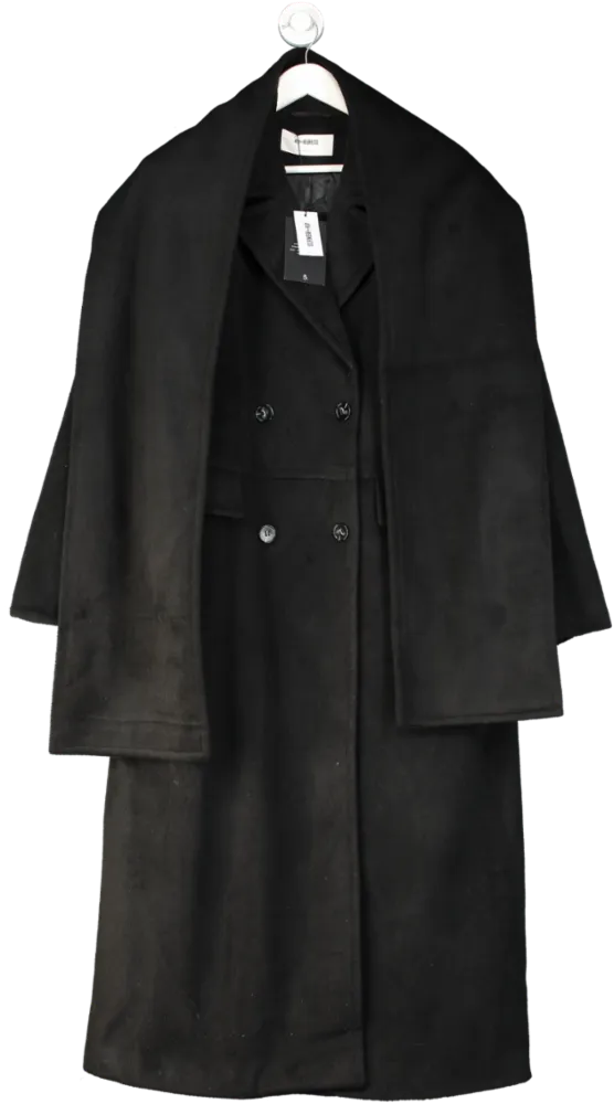 4th & Reckless Black Oversized Melia Coat UK 14