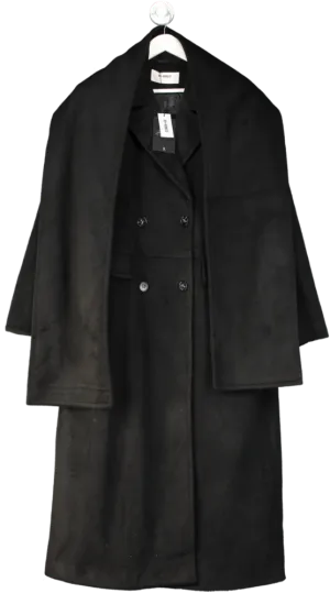 4th & Reckless Black Oversized Melia Coat UK 14