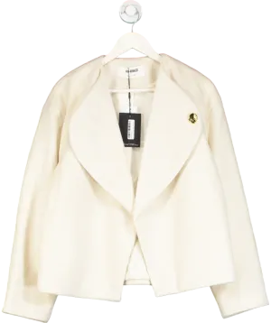 4th & Reckless Cream Oversized Lapel Jacket- Shelly UK 10