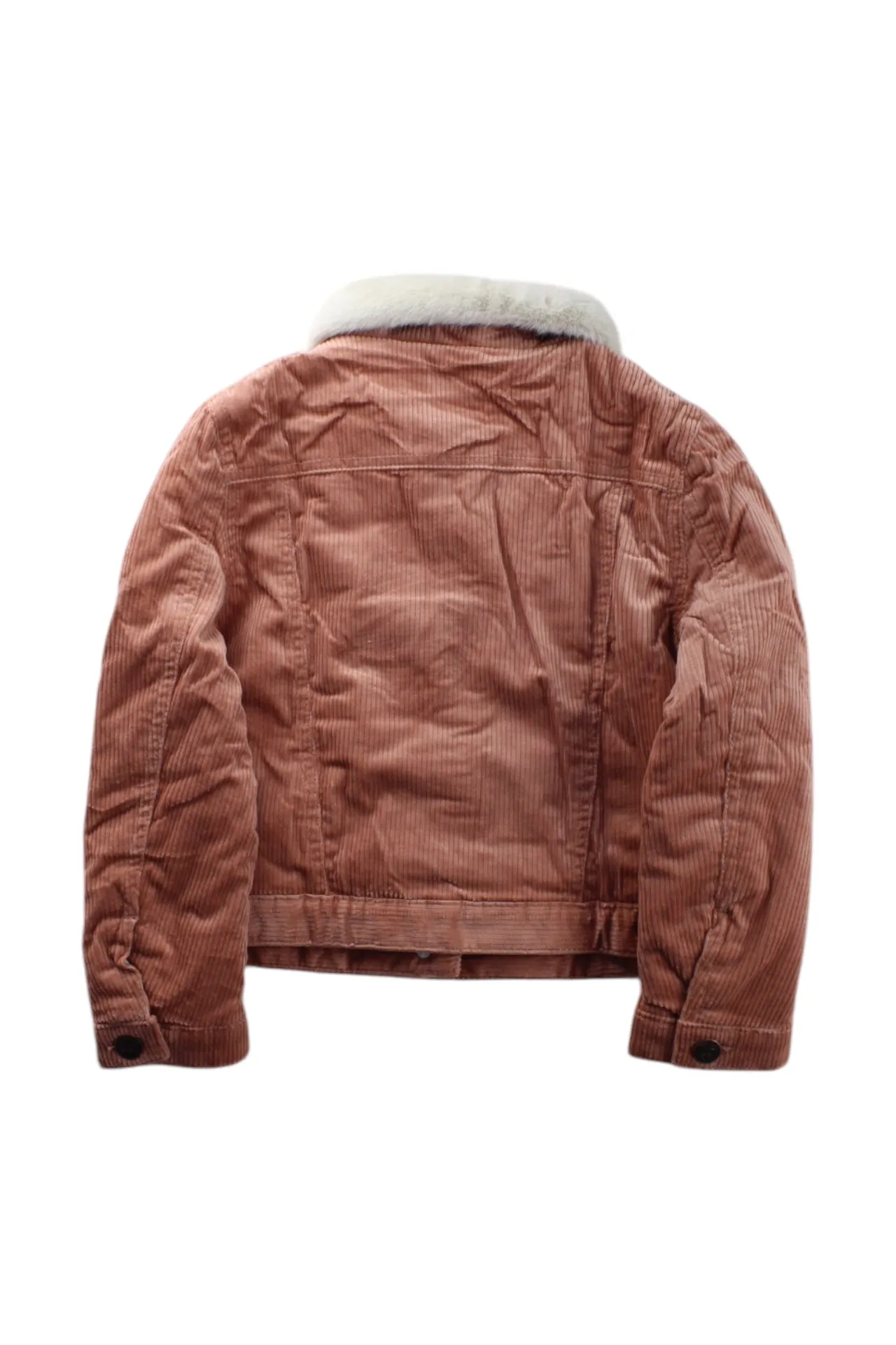 Bonpoint Corduroy Jacket With Shearling Collar 6T