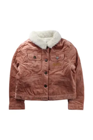 Bonpoint Corduroy Jacket With Shearling Collar 6T