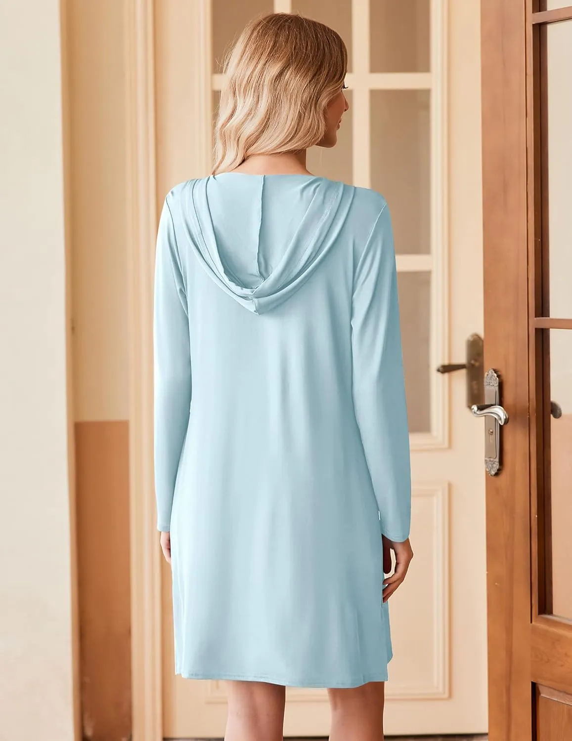 HOTOUCH Womens UPF 50  Cover-Up Dress Beach SPF Sun Protection Long Sleeve Shirts Dress Lightweight Athletic UV Hoodie