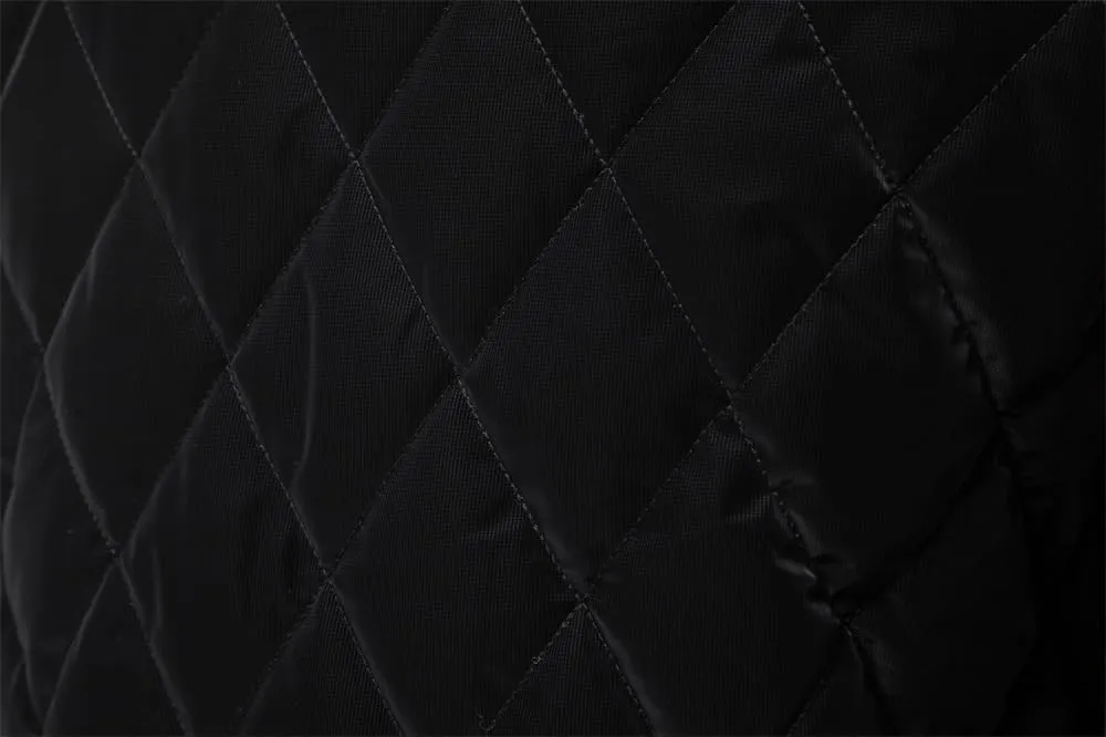 Mens Bomber Jackets Diamond Quilted Puffer Jacket Fall Winter Warm Padded Coats Rib Varsity Lightweight Coat Pockets