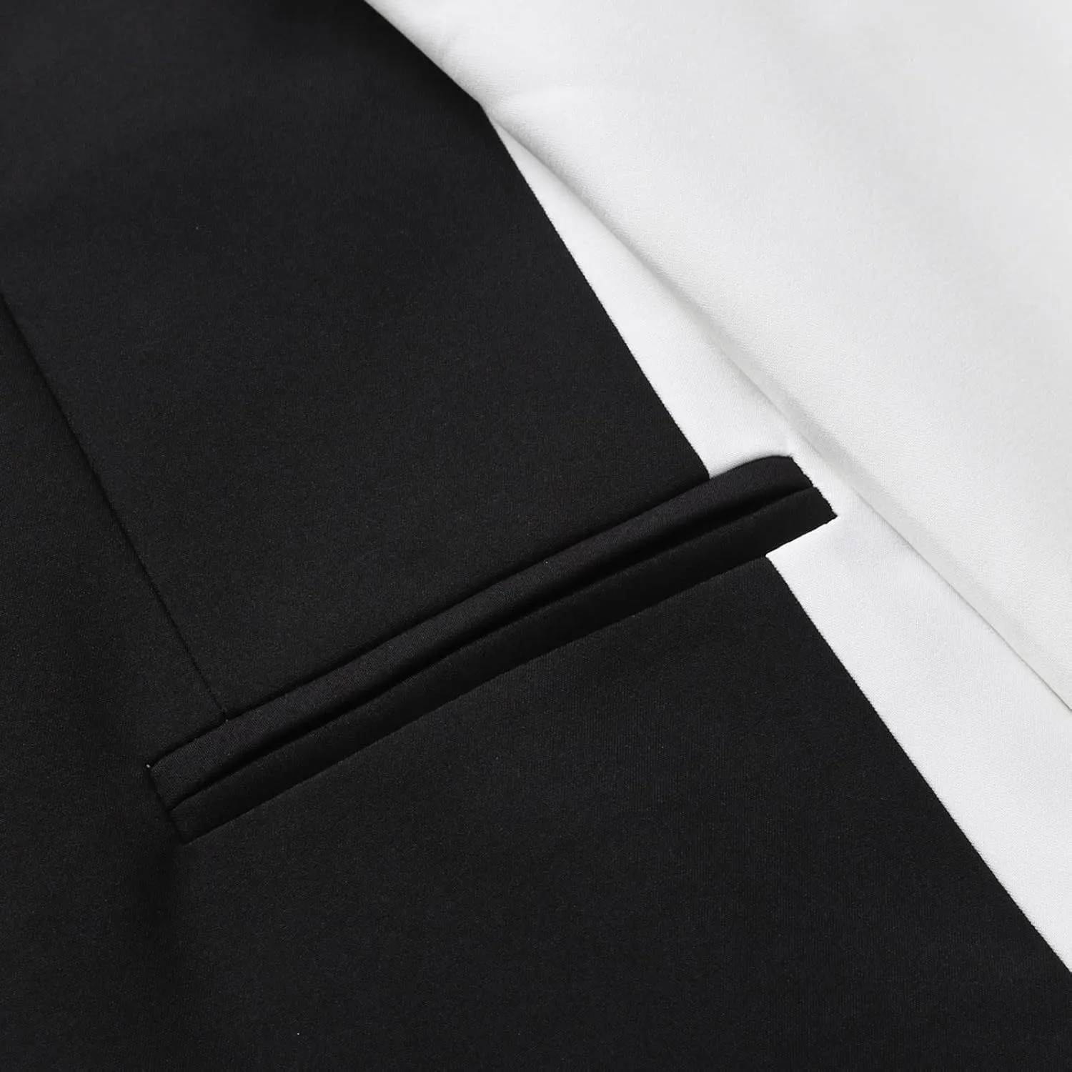 Men's Casual Blazer Lightweight Shawl Collar Color Block Tuxedo Jacket One Button Slim Fit Suit Coat for Prom,Wedding