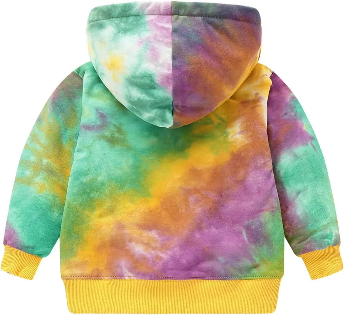 Mud Kingdom Boys Girls Full-Zip Hooded Sweatshirt Fur Lined Funny Pattern 6 Months-8 Years