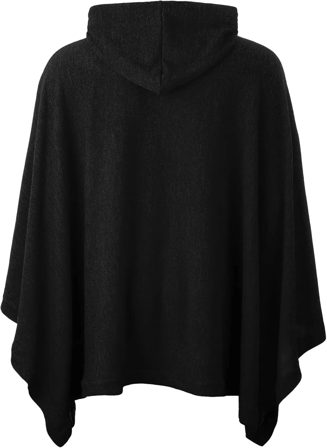 Ohoo Men's Hooded Poncho Cape Cloak Fashion Hoodie Pullover with Pocket