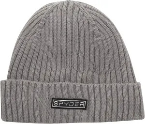 Spyder Men's Beanie - Cozy Plush Sherpa Fur Lined Ribbed Knit Cuff Winter Hat for Men with Embroidered and Rubber Logo Patch