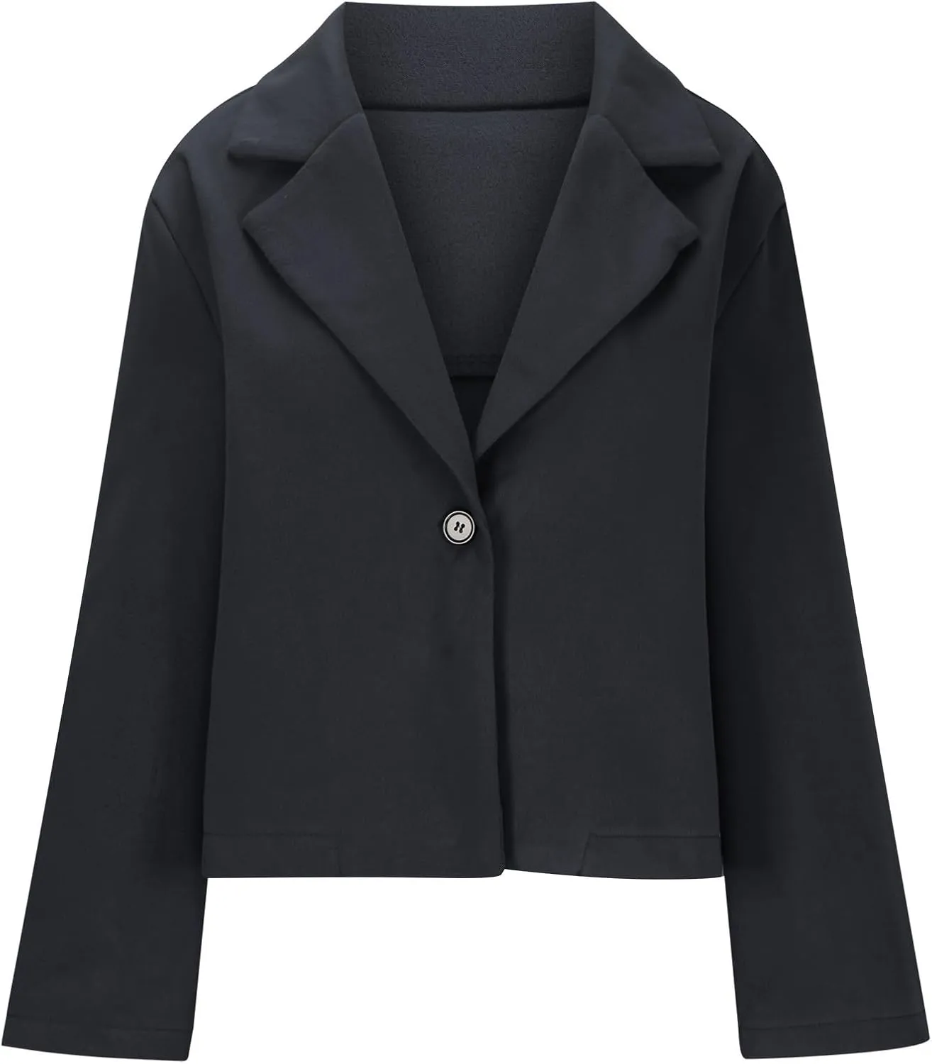Women Cropped Pea Coat Winter Trendy Wool Blend Short Jacket Double Breasted Peacoat Open Front Trench Overcoats