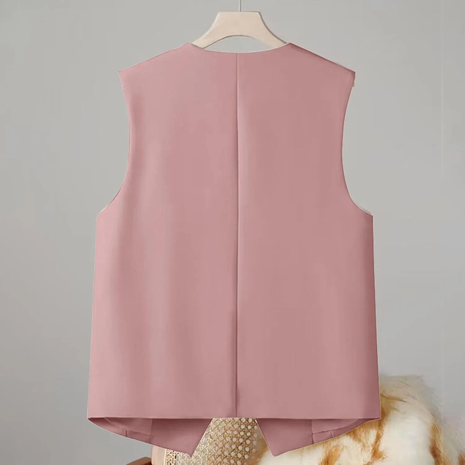 Womens Vests Crop Tank Tops 2025 Button Casual Blaz_er Suit Spring Outfits Waistcoat Jackets Tight Vest for Women